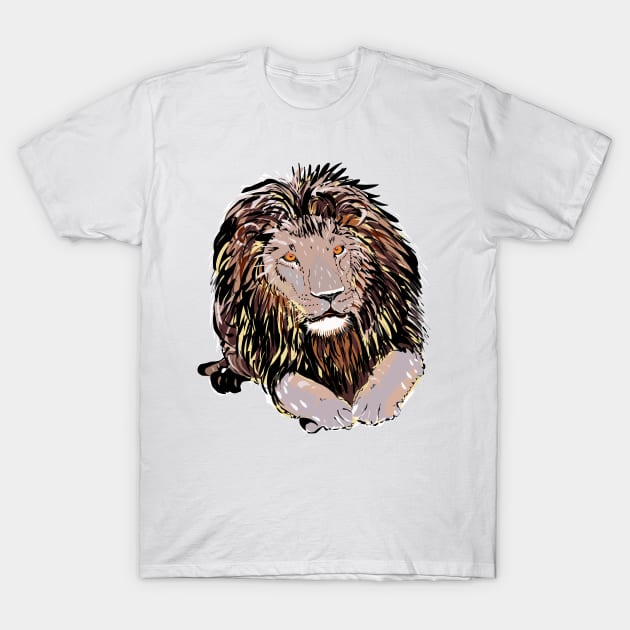 Lion T-Shirt by michdevilish